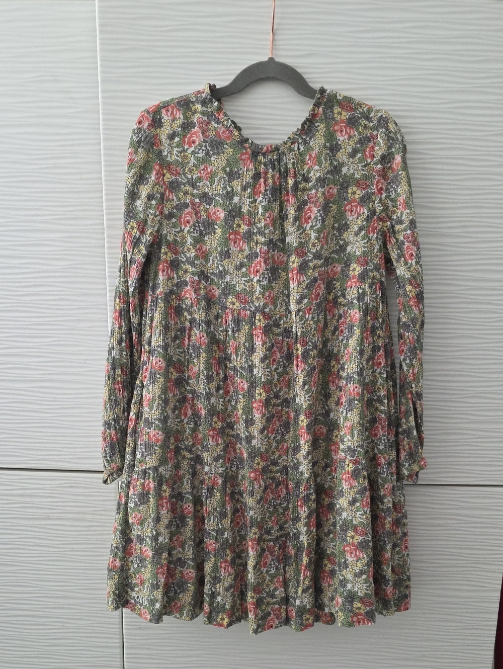 Polo by Ralph Lauren Olive Green Floral Long Sleeve Girls Dress